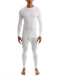 Noble Mount Mens Smooth Comfort Itch-Free Dual Face Fleeced Extreme Cold Performance Thermal Top and Bottom Set