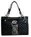 Authentic Coach Penelope Snake Stripe Black Signature Carryall Bag 16580
