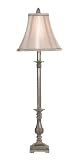 34.5 H Taupe Silver Buffet Lamp By Vintage Verandah