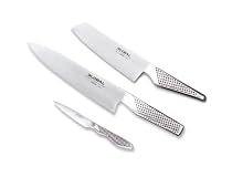 Global 3-Piece Chef's, Utility, and Paring Kitchen Knife Set