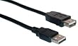 USB Type A Male / Type A Female, Extension Cable, 2.0 Version, Black, 6 ft
