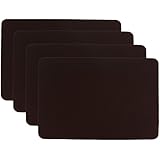 15.7"x11.8" New Silicone Solid Color Placemats,Set of 4 (Coffee)