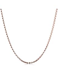 Rose Goldtone Finish Silver Diamond Cut Popcorn Chain Necklace, 30"