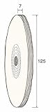 エスコ 125x7mm/12.7mmフランネルバフホイール EA818-362