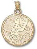 San Antonio Spurs Basketball 3/4" Sterling Silver Charm/Pendant