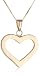 14k Yellow Gold High Polish Heart Pendant Necklace, 18