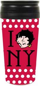 Betty Boop New York 16-ounce Travel Mug
