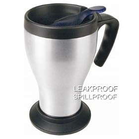 14 oz Leakproof Commuter Mug Brushed Stainless Steel