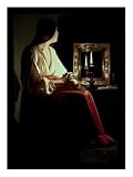The Penitent Magdalen, circa 1638-43 Fine Art Giclee Poster Print by Georges de La Tour, 18x24