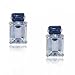 Genuine Aquamarine & Blue Topaz Stud Earrings in Solid White Gold