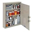 Drug Cabinet, 2 Keyed Locks, 14"x3-1/8"x17-1/8", Sand