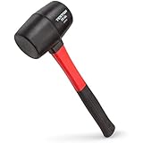 TEKTON 30603 Fiberglass Handle Rubber Mallet, 16-Ounce