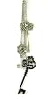 Large Rocker Jewelry Keys Necklace Multi Key Drop Necklace