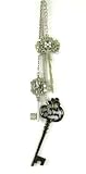 Large Rocker Jewelry Keys Necklace Multi Key Drop Necklace