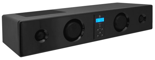 Pyle PSBV100 PyleHome 5-Way Soundbar System with FM Radio, SRS 3D Sound and Four Auxiliary Inputs (Piano Black)