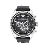 Emporio Armani Mens Black-Dial Chronograph Watch by Emporio Armani
