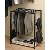 Wooden Pants Rack - Elegant Closet Organizer (Espresso) (32.50H x 2.75W x 17D)