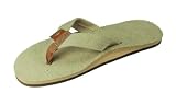 Mens Hemp Rainbow Sandals (Large (9.5-10.5), Natural)
