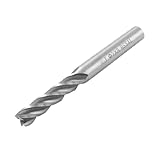 uxcell　4枚刃エンドミル　加工用カッター　ストレートシャンク　グレー　HSS素材　7mm x 32mm x 8mm