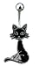 Black Cat belly button ring