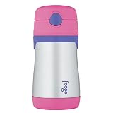 Foogo by Thermos Leak-Proof SS 10 oz Straw Bottle in Pink