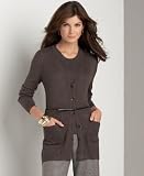 Jones New York Long Cardigan with Skinny Belt