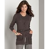 Jones New York Long Cardigan with Skinny Belt at Jones New York