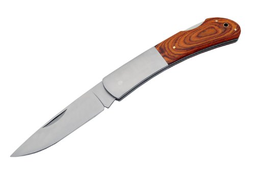 Szco Supplies Jumbo Wood Lockback Folding Knife Hunting Knives