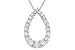 1/2 Carat Diamond 14K White Gold Journey Pendant w/Chain