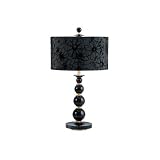 Deco Black Ball One Light Table Lamp in Heirloom Gold Shade Color: Leopard