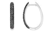 1 1/2 Carat Black Diamond 14K White Gold Earrings