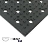 3/8 inch Safe-Grip Non-Slip Drainage Mats - Black - 3 feet Wide Mats