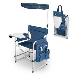 Picnic Time Sports Chair Deluxe Aluminum Chair w  Fold-Out Table, Ins. Drink Holder,... from Folding Aluminum Furniture