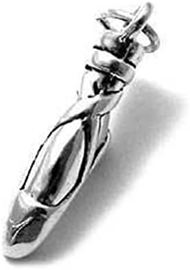 Sandra Creative Design Sterling Silver 3D Ballet Slipper (Ballerina) Charm