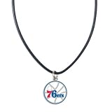 Philadelphia 76ers Official Logo 18" Leather Necklace