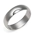 14k White Gold 5mm Plain Half Round Band