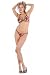 2 PC. Rose applique lattice bra top and matching G-string.
