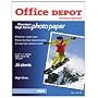Office Depot(R) Premium Photo Paper, Glossy, 69 Lb., 100 Brightness, 8 1/2in. x 11in., Pack Of 25 Sheets