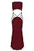 Chase Secret Womens Summer Strappy Back Maxi Long Dress Small Wine