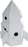 Kid-Eco Cardboard Rocket Toy Playhouse (White)