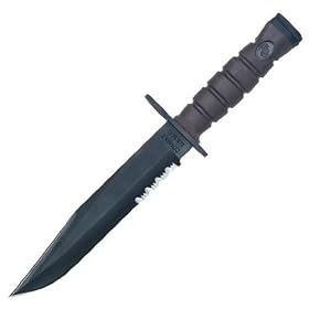 OKC3S Marine Bayonet, Black Blade, Tan Hard Sheath by Ontario