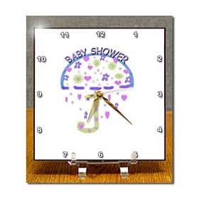 Baby Shower - 6x6 Desk Clock by 3dRose LLC