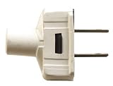 Leviton 001-48643-00W Easy Grip Flat Vinyl Plug 15 Amp White