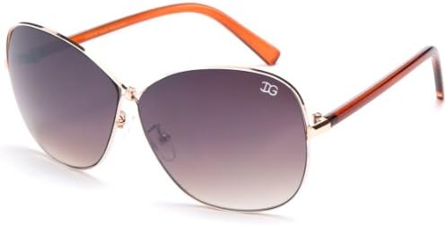 Women's Oversized Crossed Design Sunglasses by IG in White/Brown