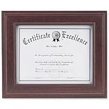 DAX Executive Document/Photo Frame, Desk/Wall Mount, Wood, 8.5 x 11 Inches, Mahogany (N15787NT)