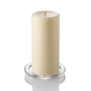 3 X 6 Ivory Unscented Pillar Candles Set 24 Wedding