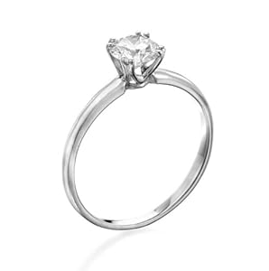Certified, Round Cut, Solitaire Diamond Ring in 18K Gold / Yellow (1/2 ct, G Color, SI3 Clarity)