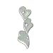 Ladies Sterling Silver 925 & Heart Shaped Agate Necklace Pendant - Jewellery