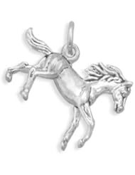 Sterling Silver Galloping Horse Charm