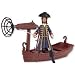 Pirates of the Caribbean Deluxe Barbosa Figure with Long Boat